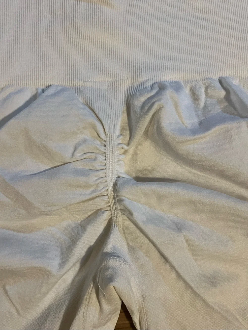 Women’s High-Waist White Women's Bike Shorts S/M